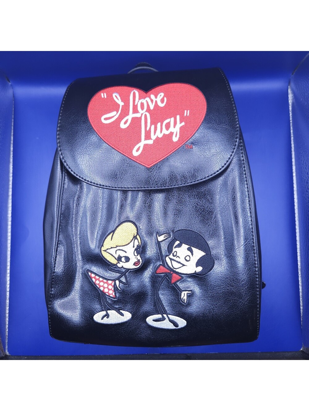 NWOT Vintage I Love Lucy Backpack Bag Purse Embroidered 90s